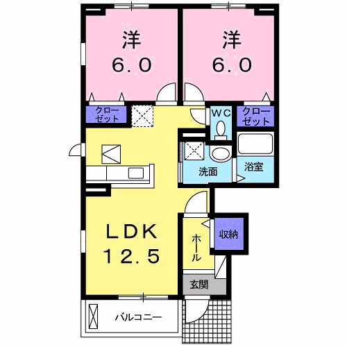 フランメゾン南沖洲Ａの間取り