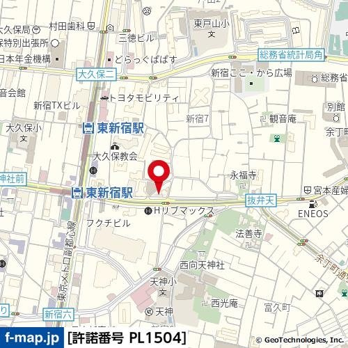 AXAS新宿TowersEast【おとり物件なし】#学生・社会人にオススメ！初期費用分割払いOK！の地図