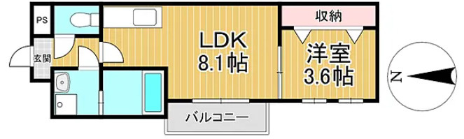 Wellith（ウェリス）花畑【10,000円キャッシュバック対象物件】の間取り