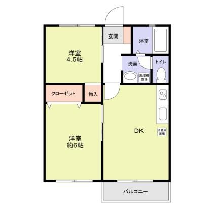 グリーンリバー駒井２号棟の間取り