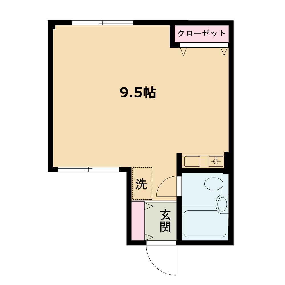 杉並区高円寺北３丁目の賃貸マンションの間取り