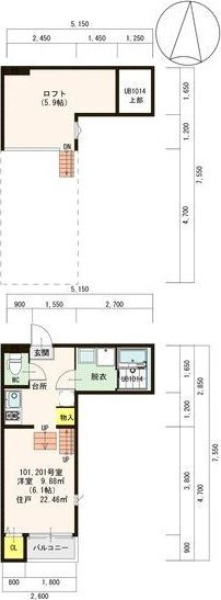 スリジェ桜山の間取り