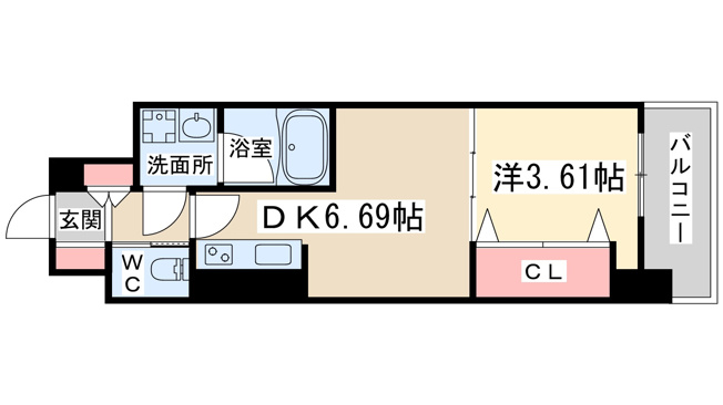 【間取り】 | 扇町公園プライマリーワン