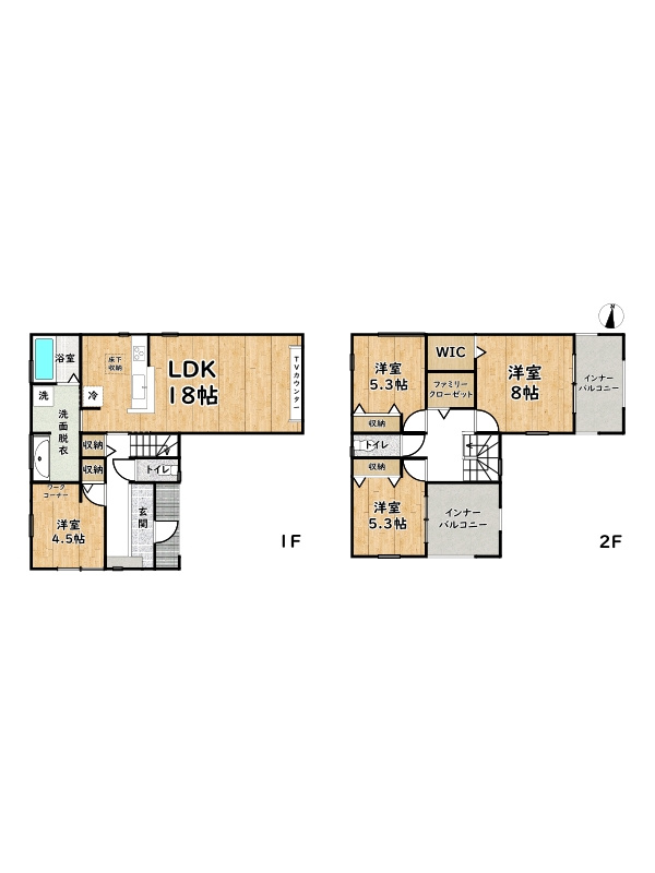 姫路市勝原区宮田/新築戸建の間取り