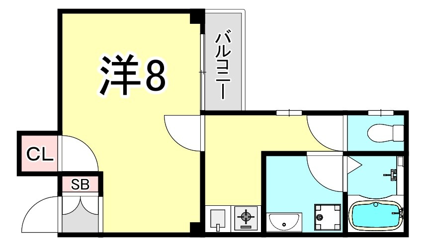フラット34西宮の間取り