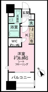 パークアクシス福岡県庁前の間取り