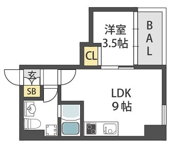 JESUS　SQUARE　nippombashiの間取り