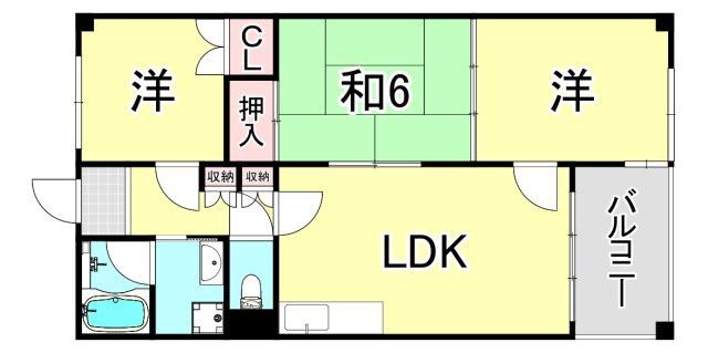 アビタ　コシキイワの間取り