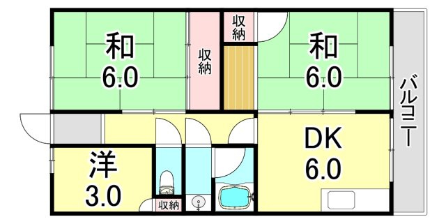 グリーンヒル白川の間取り