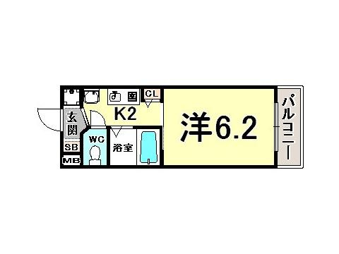 エステムコート神戸ハーバーランド前Ⅲコスタリティの間取り