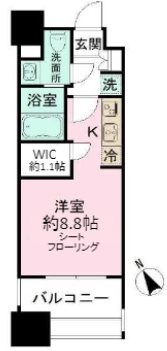 パークアクシス福岡県庁前の間取り