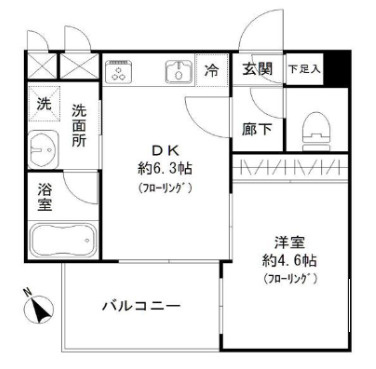 サンヒルズ大橋駅前の間取り