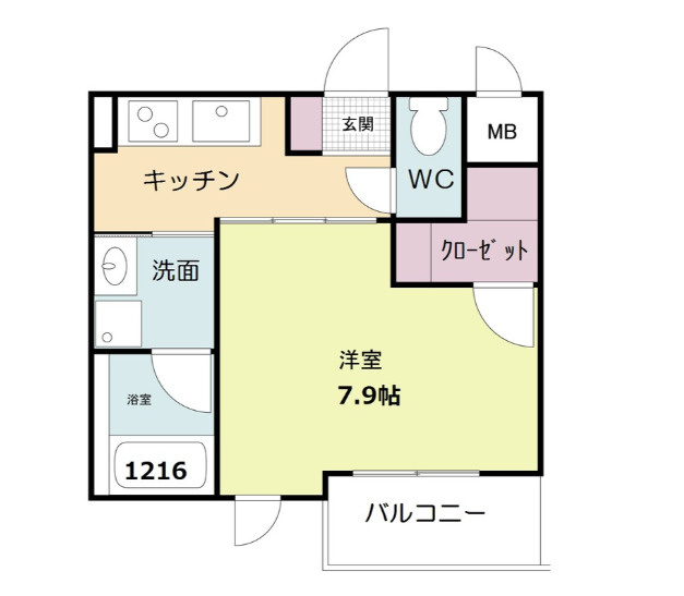 ヴィルヌーブ中之島の間取り