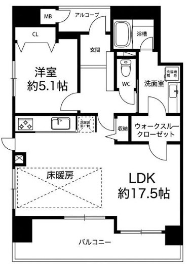 リベール北野シティタワーの間取り