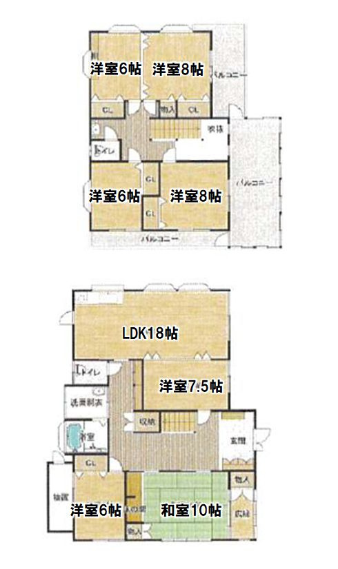 下妻市下妻丙の間取り