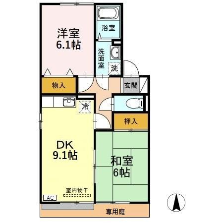 セジュール・モリ Bの間取り