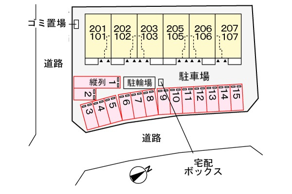 アキエス小針の区画図