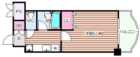 【間取り】 | ローズコーポ西中島