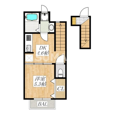 コンフォート ハナブサの間取り|間取りです。