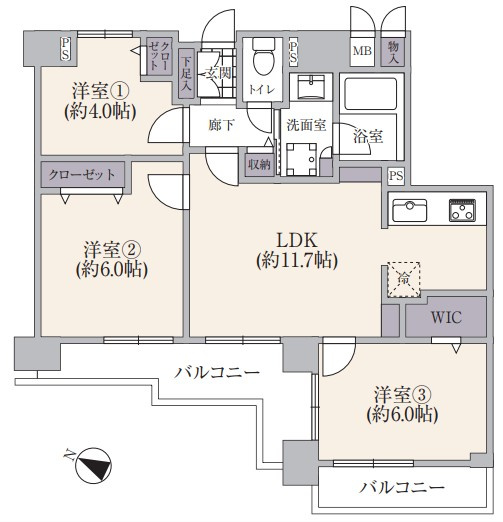 【間取り】 | 藤和シティホームズ世田谷下馬