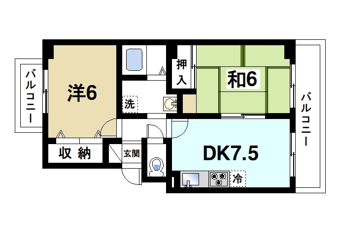 バーベナ光台D棟の間取り