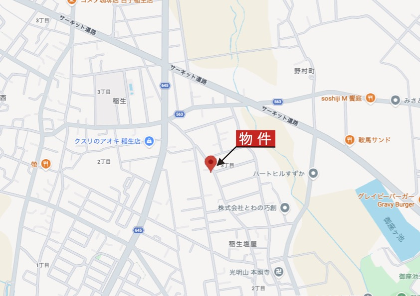 鈴鹿市稲生塩屋3丁目の地図|広域Map
