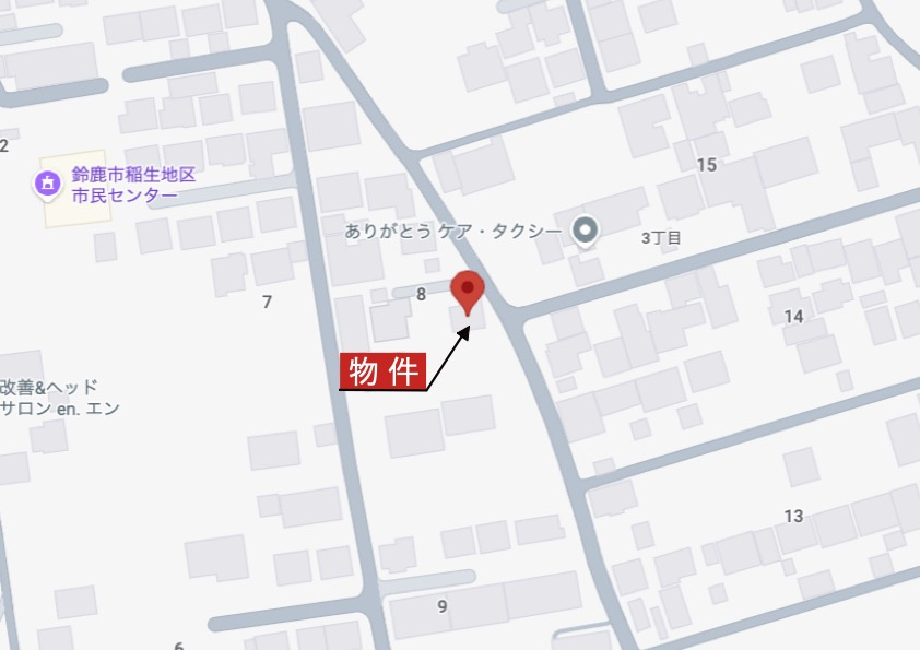 鈴鹿市稲生塩屋3丁目の地図|詳細Map