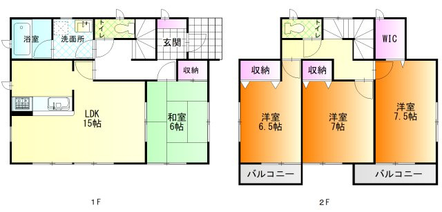 下浜田町戸建の間取り