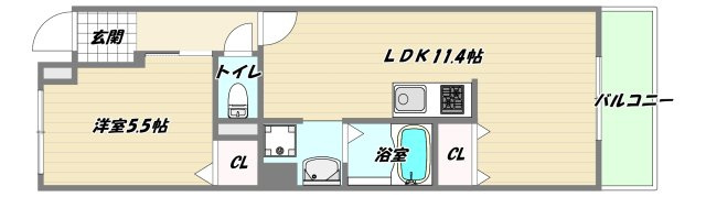 大阪市淀川区十三元今里２丁目の賃貸マンションの間取り