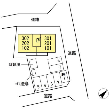 Little７番館の駐車場