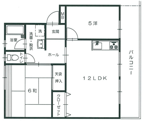 メゾン西山本の間取り|※同じ間取りの別部屋のお写真です※