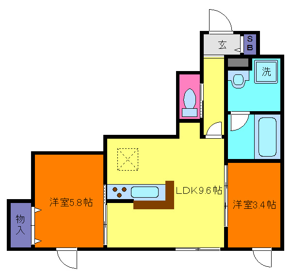 ポルク上河原の間取り