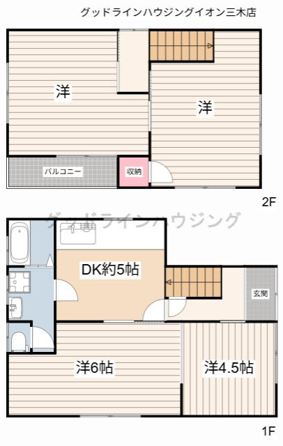 大塚貸家　戸建の間取り