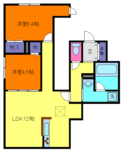 ポルク上河原の間取り