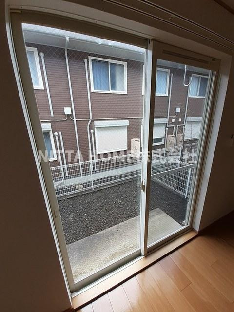 フレイム Bのバルコニー|南向きのバルコニーです＊