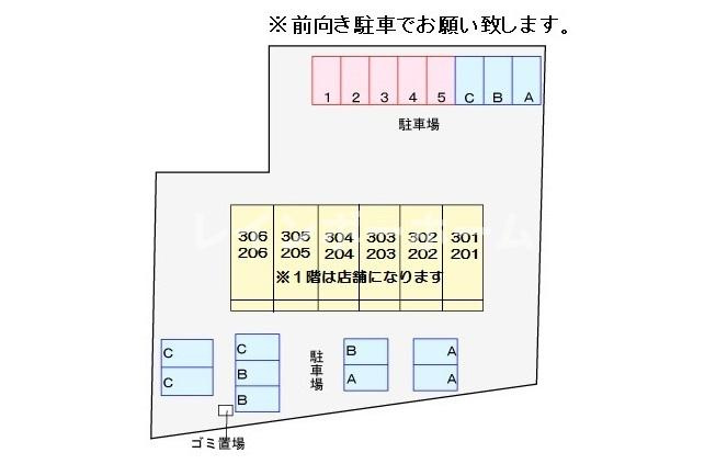 カーサキアーラの区画図