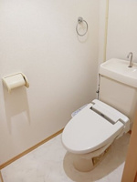 落ち着いた色調のトイレです