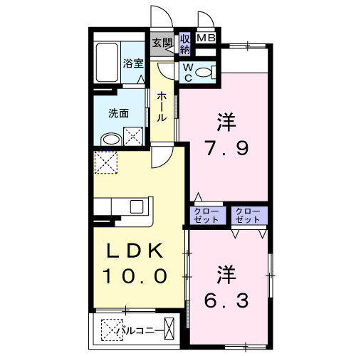 ベルソラーレの間取り