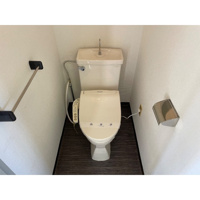 落ち着いた色調のトイレです