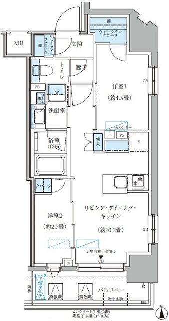 パークアクシス大森山王の間取り