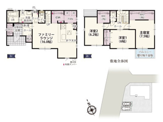 【間取り】 | クライン鴻巣市生出塚第2期 | 大きめ収納が強みのお片付け上手な家。キッチンの奥には約2帖のパントリー。冷蔵庫が置ける他、防災用品を