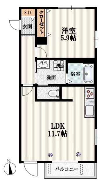 フォレスフィールドの間取り|家具のレイアウトがしやすい間取りです