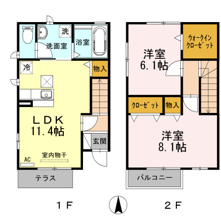 エトワール　　 刈谷市近郊の賃貸はクラスホームの間取り