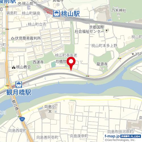 桃山町泰長老土地の地図