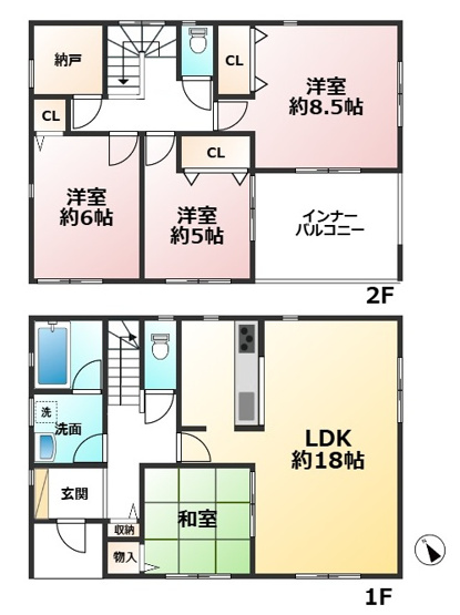【間取り】 | 宗像市王丸戸建