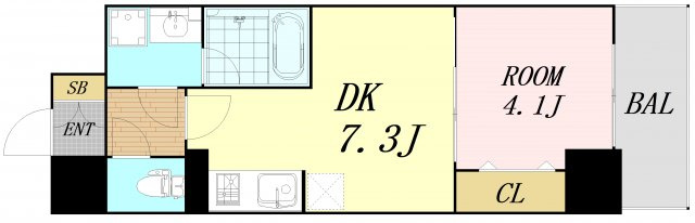 ライジングメゾン本町橋　仲介手数料無料の間取り