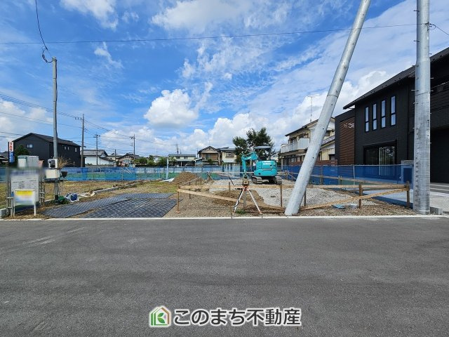 いろどりアイタウン栃木市大平町西野田26-P1の外観|建築中現地写真（同社施工の完成物件・モデルハウスがご見学できます）