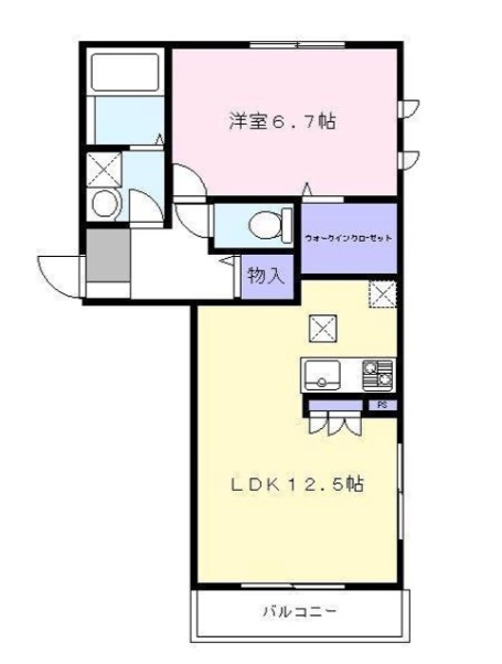 メゾンヴェール徳住　E-152の間取り