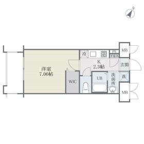 福岡市博多区美野島３丁目の賃貸マンションの間取り|間取り図