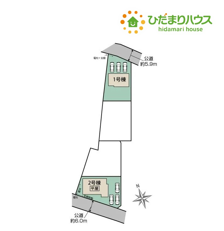 本庄市東台5丁目　新築一戸建て　ブルーミングガーデン　01の区画図